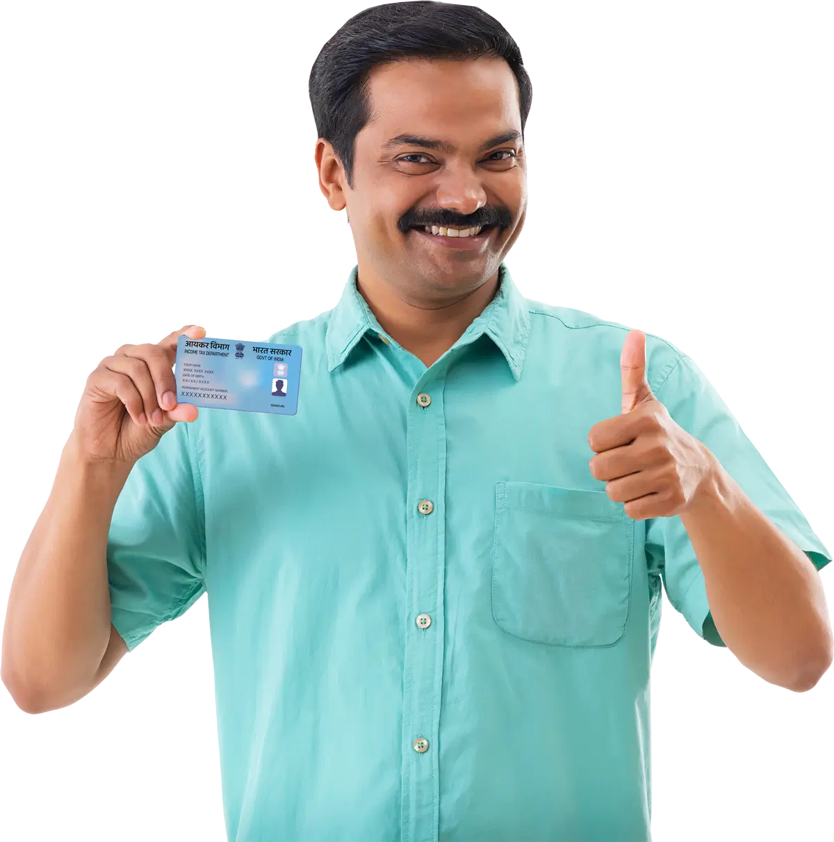 Man with PAN card